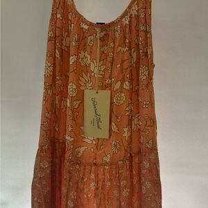 Universal Standard Orange Floral Maxi Dress